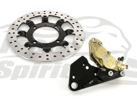 Free Spirits Upgrade Rear 4 Piston Caliper Kit In Gold For Triumph Bobber & Speedmaster 1200 Models (305312)
