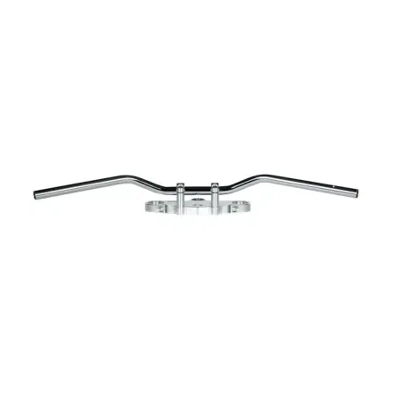 TRW 22mm Superbike Sportive Steel Handlebar TUV And ABE Approved in Chrome Finish (MCL128SC)