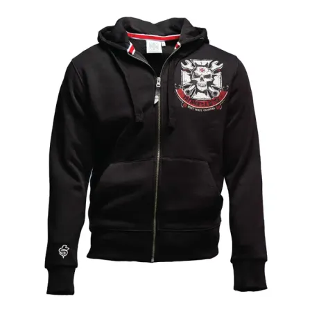 West Coast Choppers Mechanic Zip Hoodie Black Size 2XL (WCCHD157ZW2XL)