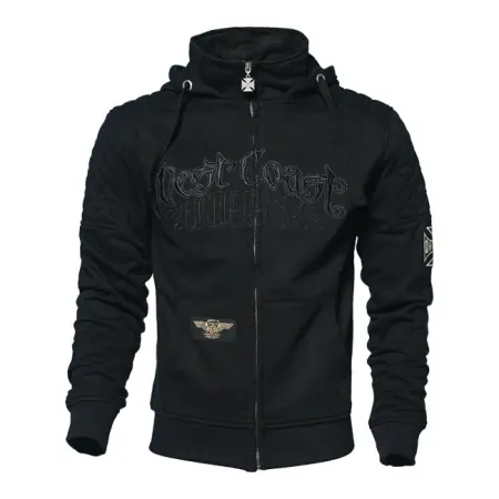West Coast Choppers Por Vida Hoodie Black Size Medium (WCCHD169ZWM)