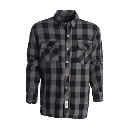 West Coast Choppers Dominator Riding Flannel Shirt Grey/Black (CE Approved) Size 2XL (WCCWS138GR2XL)