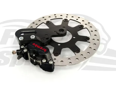 Free Spirits Rear Upgrade 4 Piston Caliper Kit In Black Finish For Triumph Thruxton 1200 And Speed Twin Models (305311K)