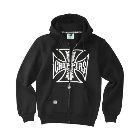 West Coast Choppers OG Logo Zip Hoodie Black Size Medium (WCCHD200ZWM)