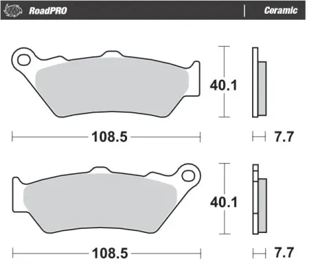 Moto-master Roadpro Brake PADS. Ceramic (403304)