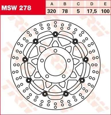 TRW Round Floating Brake Rotor (MSW278)