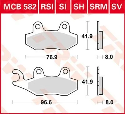 TRW SV Series Sindered Brake Pads (MCB582SV)