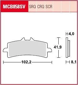 TRW SCR Series Sindered Race Brake Pads (MCB858SCR)