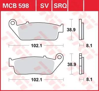 TRW All Round Sintered Metal Brake Pads (MCB598)