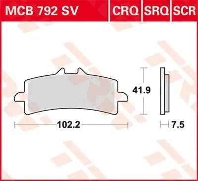 TRW CRQ Series Carbon Race Brake Pads (MCB792CRQ)