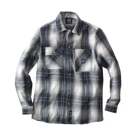 West Coast Choppers Riser Shirt Brown/Blue Size Medium (WCCWS151BRM)