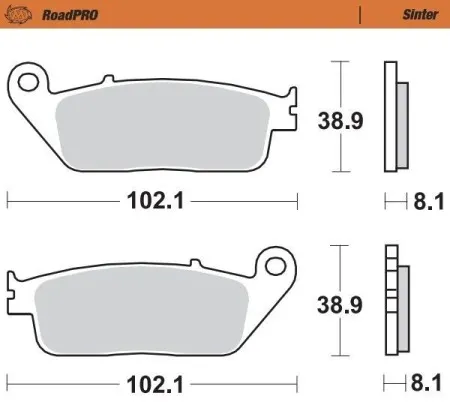 Moto Master RoadPRO Sinder Brake Pad Front (402501)