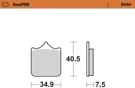 Moto Master RoadPRO Sinder Brake Pad Front (405501)