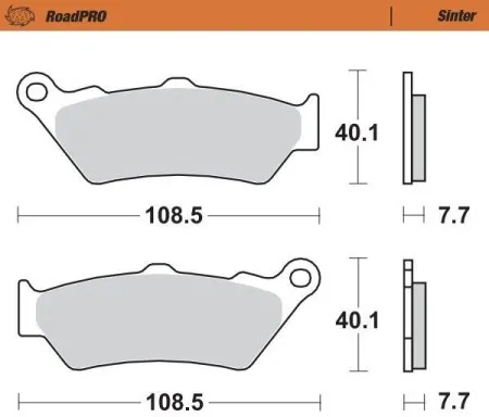 Moto Master RoadPRO Sinder Brake Pad Rear (403302)
