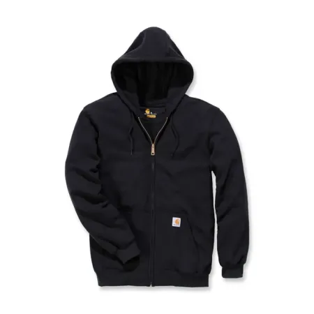 Carhartt Zip Hooded Sweatshirt Black Size Large (K122-BLKLREG)