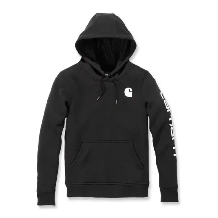Carhartt Logo Sleeve Women Hoodie Black Size Large (102791-001LREG)