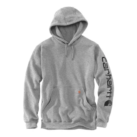 Carhartt Sleeve Logo Hoodie Grey/Black Size Medium (K288-E20MREG)