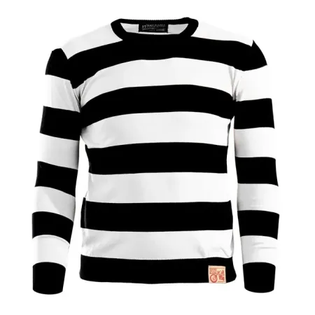 13 & 1/2 Magazine Outlaw Sweater Black/Off White Size Medium (SWEAT-B/W-M)