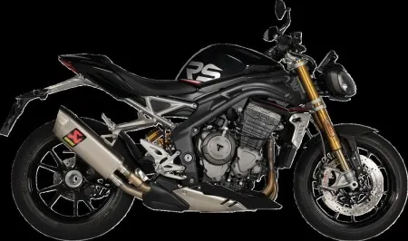 Akrapovic Titanium Slip-On Muffler With EC/ECE Type Approval For Triumph 2021-2024 Speed Triple 1200 Models (S-T12SO5-HAPXLT)