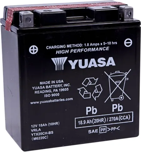 Yuasa High Performance AGM Maintenance-Free Battery (YTX20CH-BS(CP))