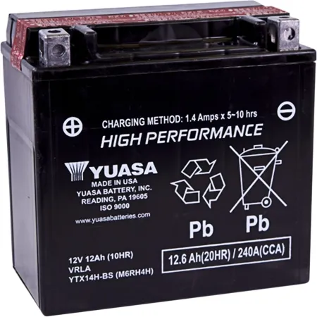Yuasa High Performance AGM Maintenance-Free Battery (YTX14H-BS(CP))
