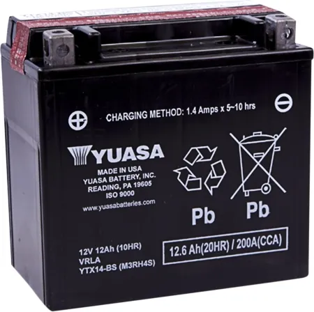 Yuasa AGM Maintenance-Free Battery (YTX14-BS(CP))