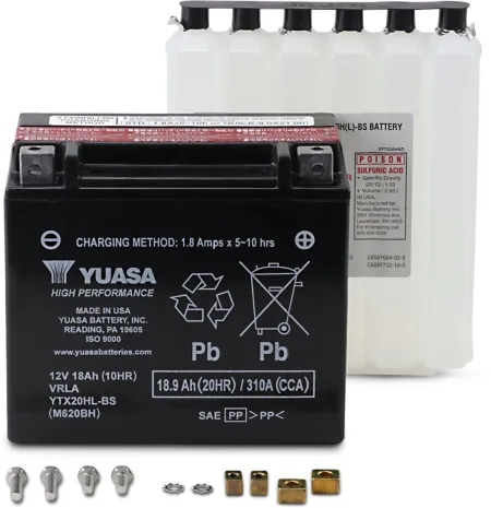 Yuasa High Performance AGM Maintenance-Free Battery (YTX20HL-BS(CP))