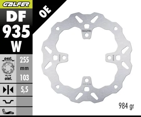 Galfer BRAKE ROTOR FIXED WAVE (DF935W)